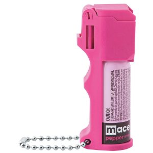 Mace Pocket Model Pepper Spray Pink – Stream Formula, 10-Foot Range, Flip-Top Safety Cap, UV Dye, 0.42 oz, Ball Keychain, Made in the USA