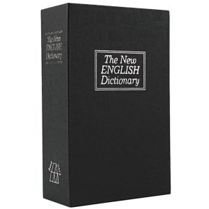 Key Locking Book Safe – Hidden Dictionary Safe with 2 Keys, Interior 9" x 5½" x 2", Outer Dimensions 9½" x 6 3/16" x 2¼", Holds Firearms, Cash, Jewelry