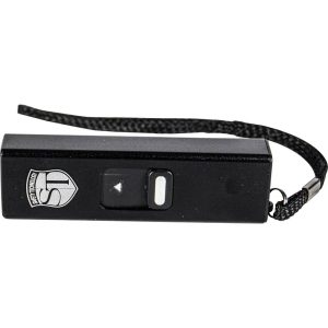 Slider Stun Gun with LED Flashlight and USB Recharger – 40,000,000V, 4.9 Milliamps, Aluminum Alloy, Slide-Activation, 80 Lumens, Lifetime Warranty