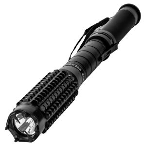 Safety Technology Bad Ass Stun Baton Flashlight 110,000,000V – 4.9 Milliamp Output, 120-Lumen LED, Aircraft Aluminum, Rubber Grip, Wrist Strap, Rechargeable, 14.75 Inches