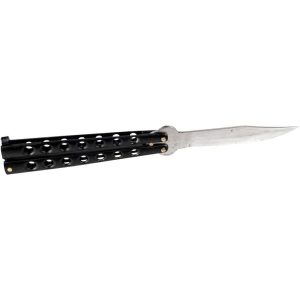 Streetwise Stainless Steel Butterfly Knife 9" Overall – 4" Blade, Tapered Straight Back Design, Tactical Cutouts, Latch Safety, Lightweight Flip Handle, Available in 3 Colors