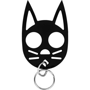 Cat Strike Self-Defense Keychain Made in USA – Ultra-Tough Polymer Plastic, Pointed Ear Spikes, Finger Grip Design, 3.25 x 2.13 Inches, 6 Color Options Including Glow-in-the-Dark