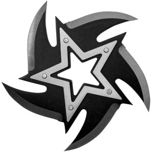 4-Inch Throwing Stars 440 Steel – Multi-Point Designs in Stainless and Black, Practice and Sport Throwing Stars Available in 2-Point, 3-Point, 4-Point, 5-Point, and 12-Point Styles