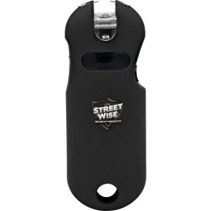 Streetwise SMART 24,000,000V Keychain Stun Gun – Simultaneous Stun and Flashlight Mode, 60-Lumen Touch-Activated LED, Rechargeable Lithium Battery, Touch Sensor Safety, 0.23 lbs
