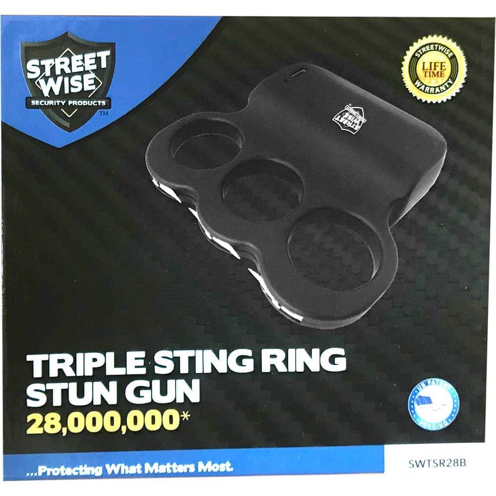 Streetwise TRIPLE Sting Ring 28,000,000 Volt Stun Gun – Triple Stun Zone, Knuckle-Wrap Design, Rechargeable Lithium Battery, Lifetime Warranty, Concealed Carry Stun Device - Image 6