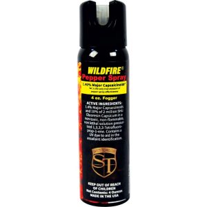 Wildfire™ 1.4% MC Pepper Spray Fogger – 2 Million SHU, 1.4% Major Capsaicinoids, UV Dye, Available in 4 oz, 9 oz Fire Master & 16 oz Pistol Grip